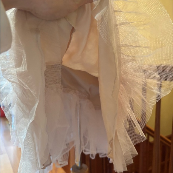 Champagne Gold Dress w/Bow and Tulle Fairiycore Ethereal Romantic Sweet - Picture 12 of 16